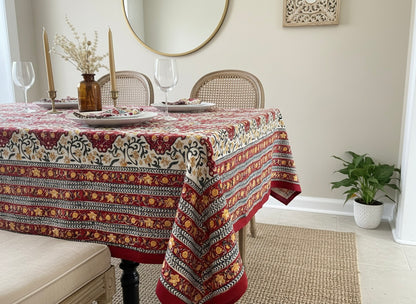 HAND BLOCK PRINTED TABLE CLOTH