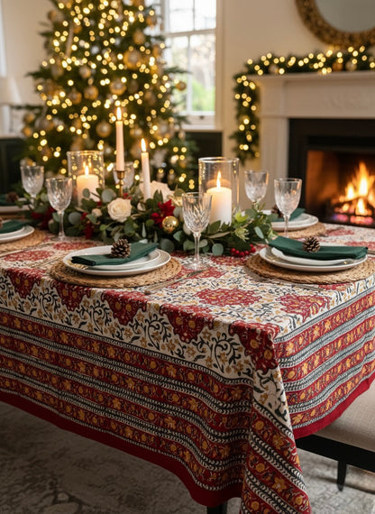 HAND BLOCK PRINTED TABLE CLOTH