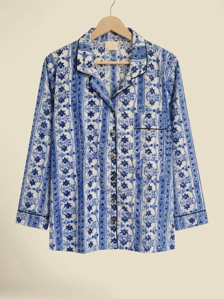 COSY BLUE FLORAL PJ SET