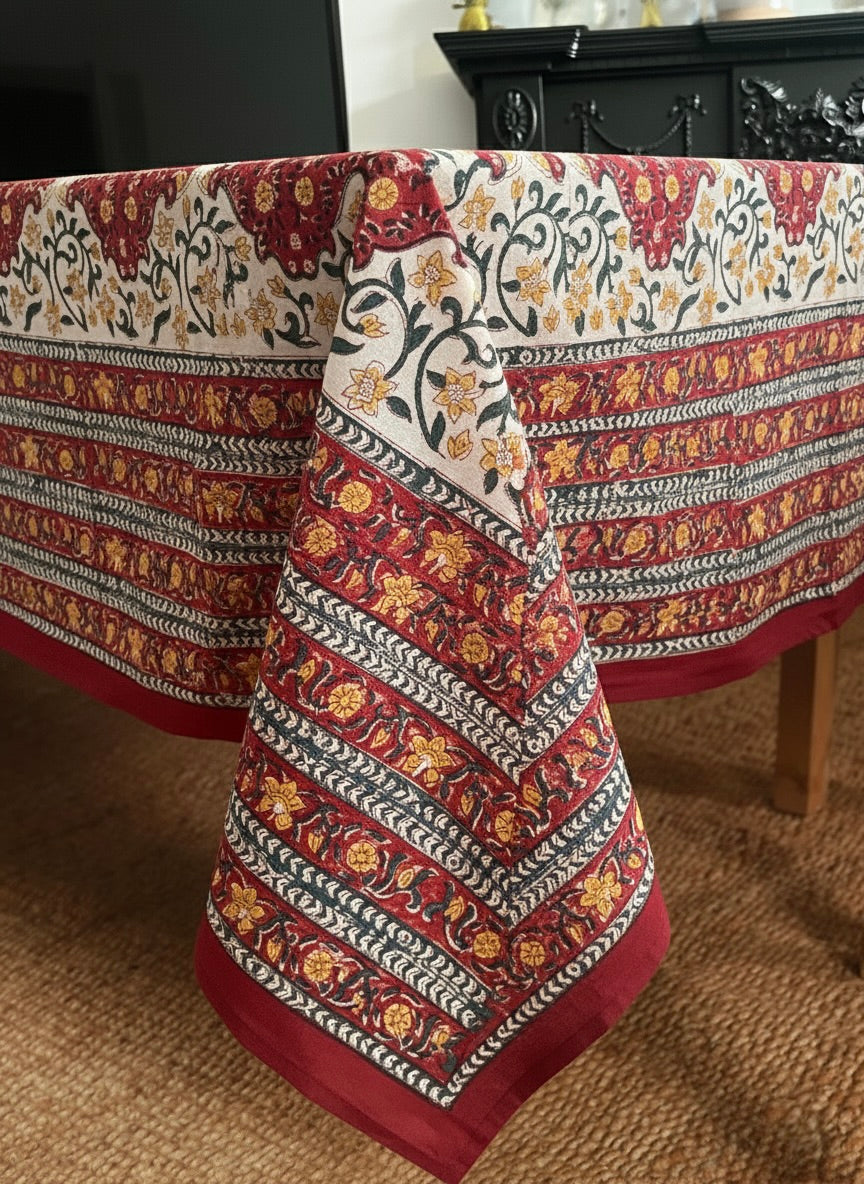 HAND BLOCK PRINTED TABLE CLOTH