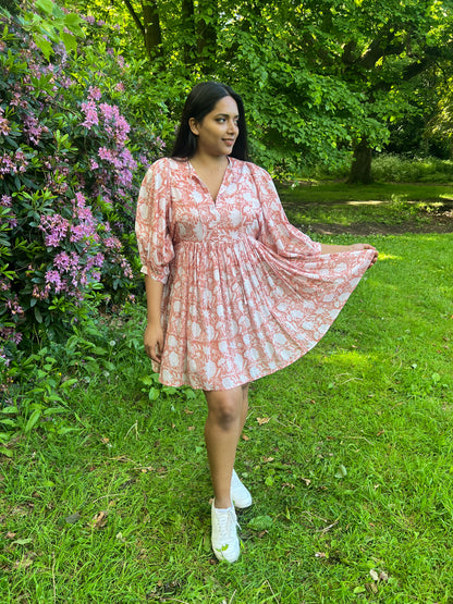 BEIGH SHORT DRESS