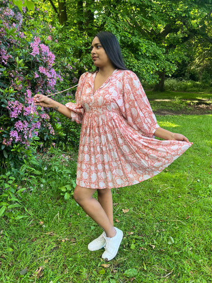 BEIGH SHORT DRESS