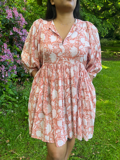 BEIGH SHORT DRESS