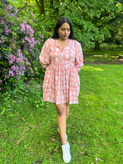 BEIGH SHORT DRESS