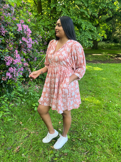BEIGH SHORT DRESS