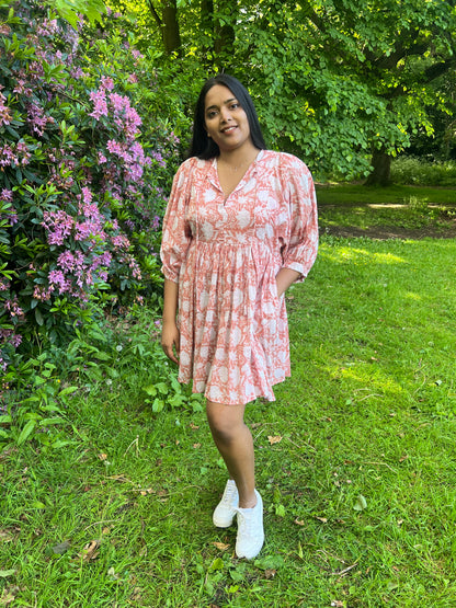 BEIGH SHORT DRESS