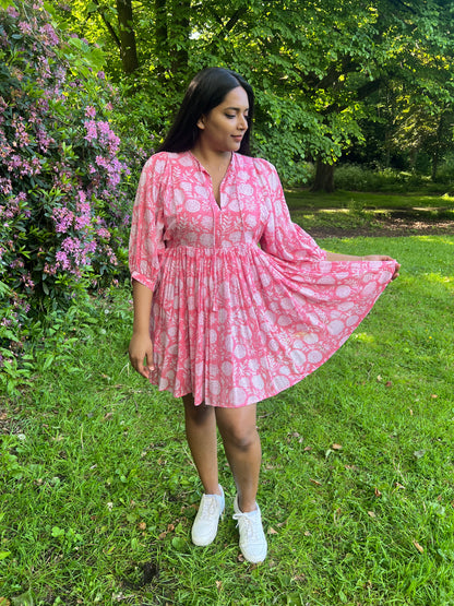 PINK SHORT DRESS