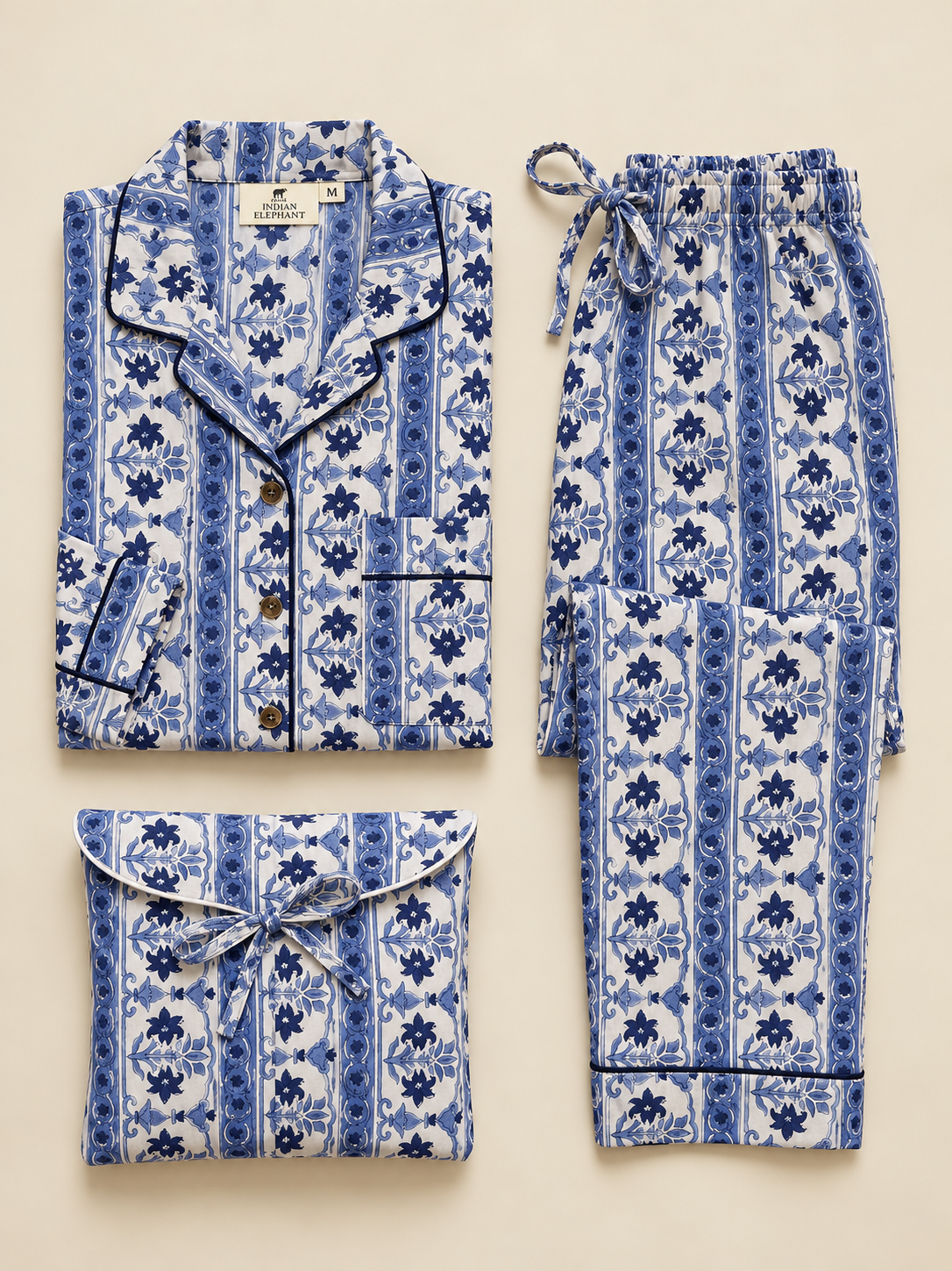 COSY BLUE FLORAL PJ SET