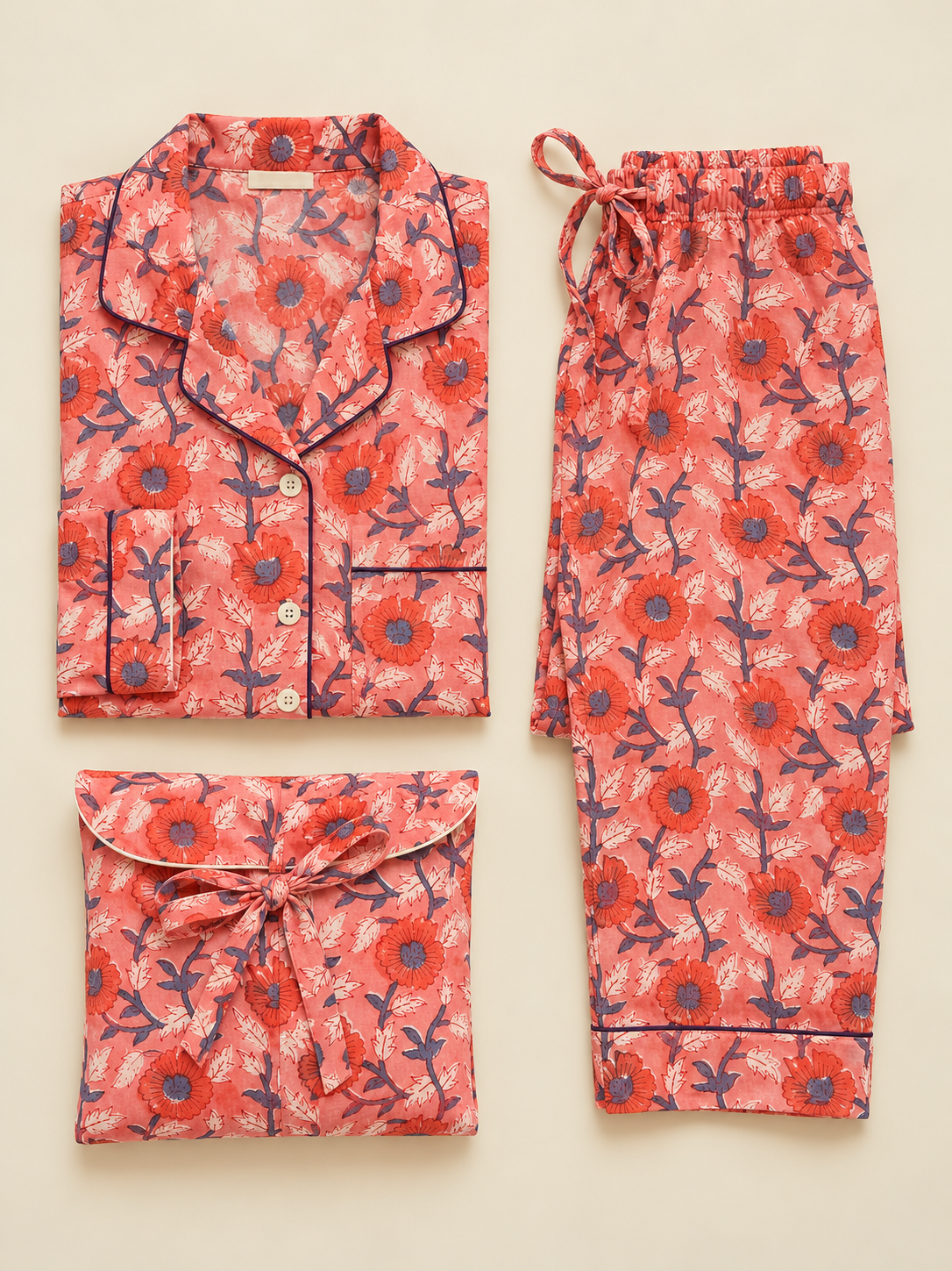 CUTE PEACH COTTON PJ